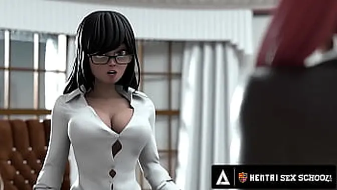 Futa anime babe gets double penetration with a DP creampie