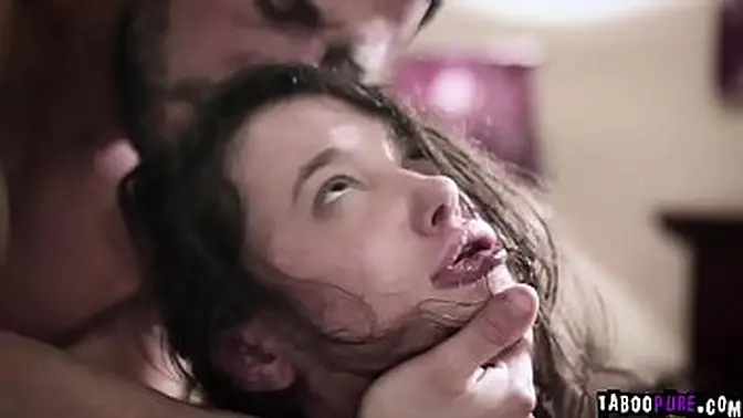 Teen babe Gia Paige takes rough DP with big tits and small hands