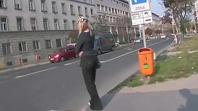 Mysterious blonde slut caught and tied up in strict rope bondage