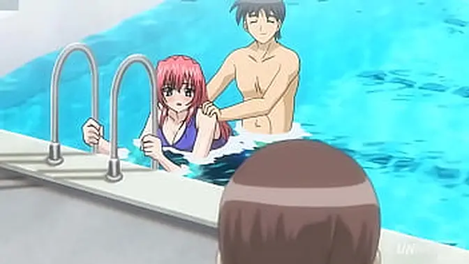 girlfriend Asks For Sex in the Pool - Hentai uncensored [Subtitled]