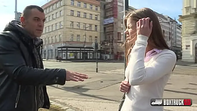 Asian beauty Sarah Kay sucks and fucks stranger by the truck