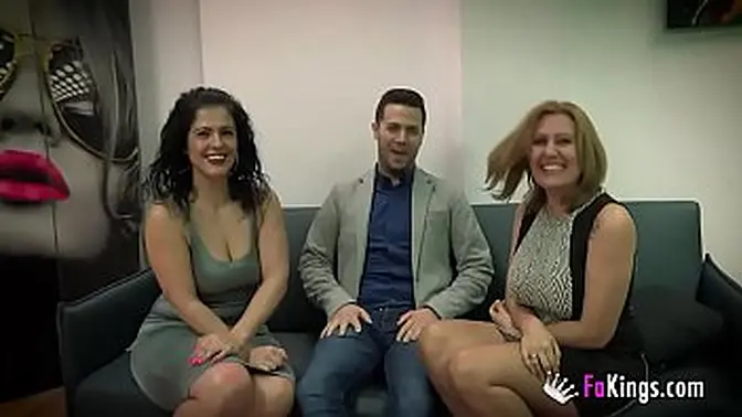 Lucky guy enjoys banged by hottest Spanish MILFs in wild threesome