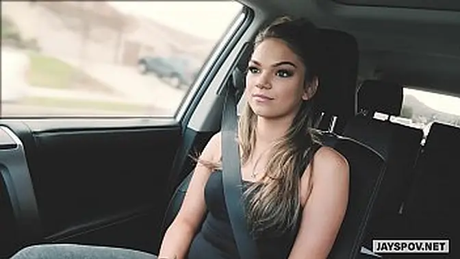 Petite teen with natural tits in reverse cowgirl POV creampie