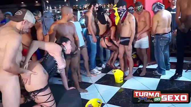 Soraya's busty party guests engage in wild orgies