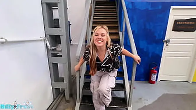 Chubby secretary gets fucked and facialed at work in Germany