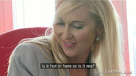 Mature Estate Agent woes her client