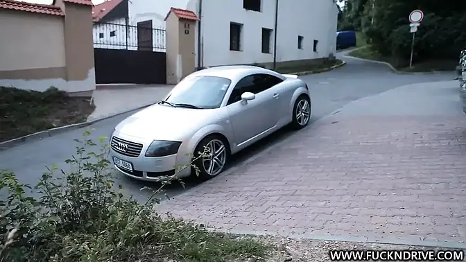 18 teen gapes while getting her anal fucked in the garage