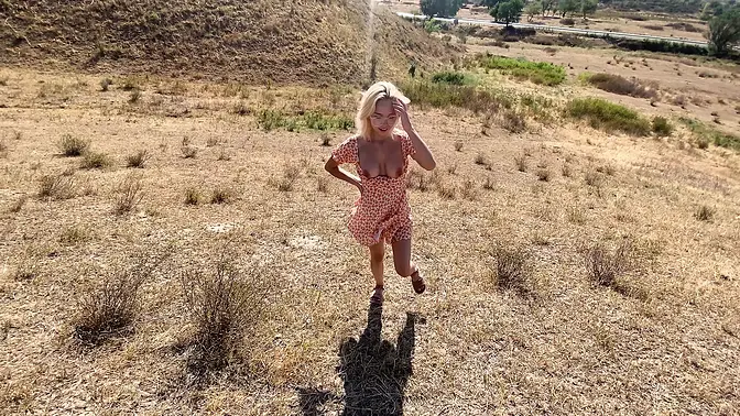 Horny Asian girl gets pounded in public mountains