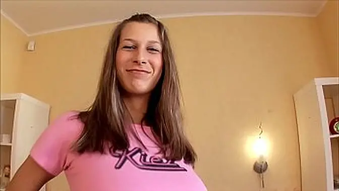 Stacked Skinny Girl with large DD Breasts Titty Fucking and gobbling dick  Meaty shaved Pussy gets pounded and eaten out 