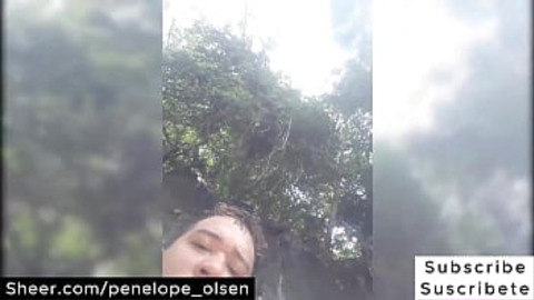 Stepsister fucked by her tattooed stepbrother during a family outing —  she lets herself be fucked outdoors by the river without fear of being caught by onlookers or her family fucking in public