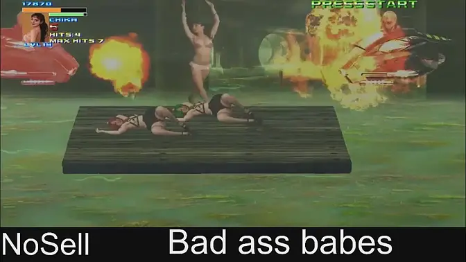 Bad ass babes fight and fuck in epic RPG battle