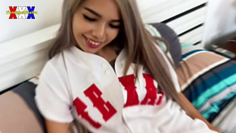 Horny Asian Caught Masturbating by Her Boyfriend Gets Fucked For Her Pleasure