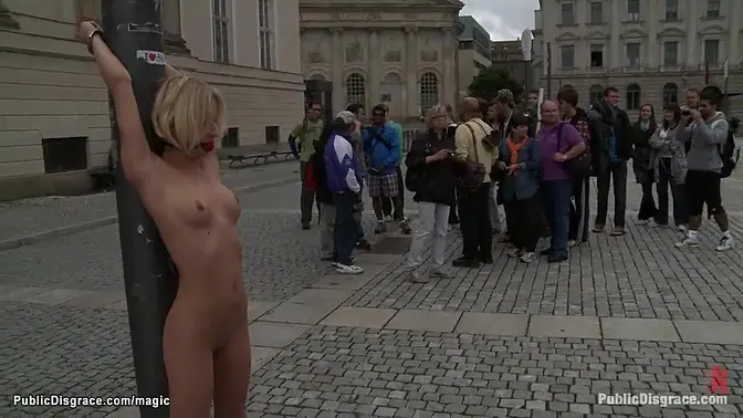 Paris Pink's Public Pole and Stair BDSM session