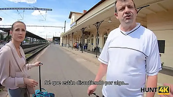 Pretty Teen Plays with Rich Man's Cock