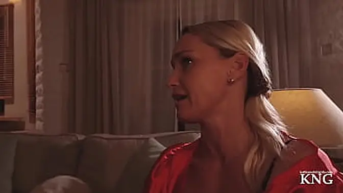 Naughty MILF rides big cock in lingerie