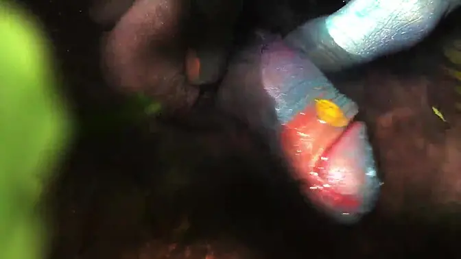 He was covered in body paint and calmly stroking his dick then I put my fingers in his ass and made him cum 