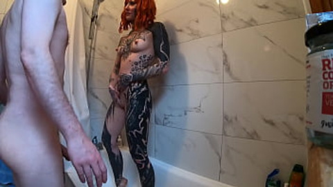 Intimate Shower With Tattooed Latina Xio Xander