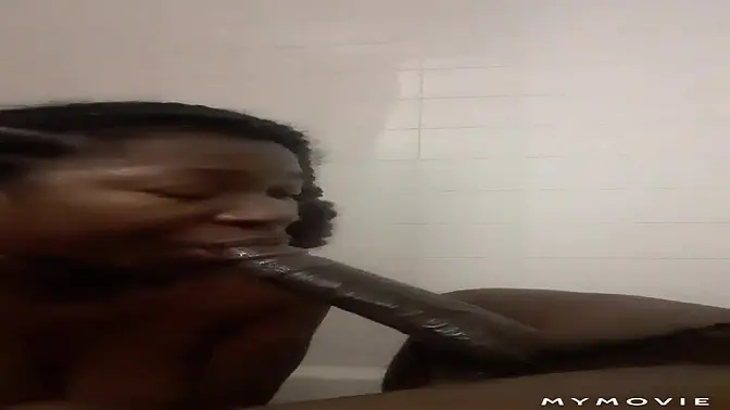 Ebony Babe Sucks Thick Black Cock