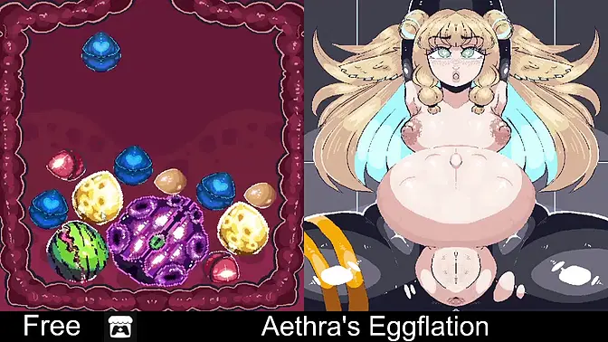 Aethra's Eggflation - 2048: Inflate & cum in this adult game