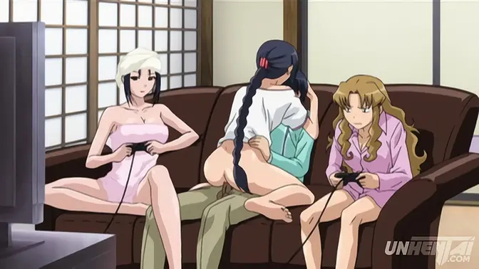 Lucky guy's harem of hot anime classmates