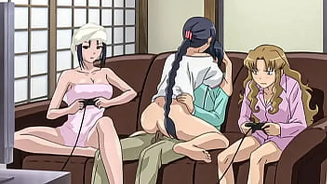 Lucky guy's harem of hot anime classmates