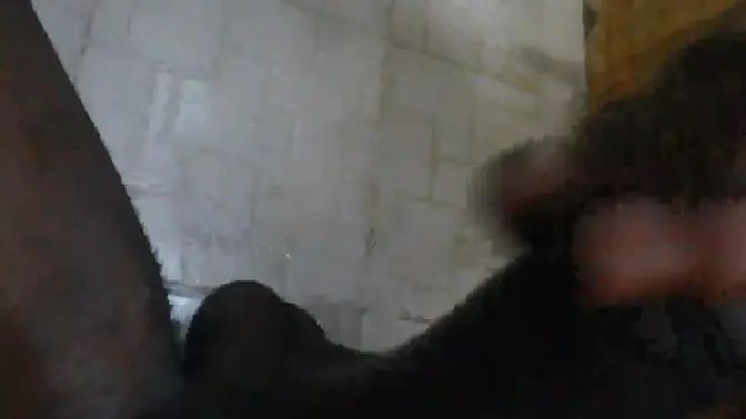 Solitary tan stud jerks off