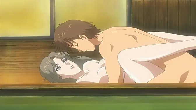 Naughty MILF gets her big breasts fondled by a cartoonish stud