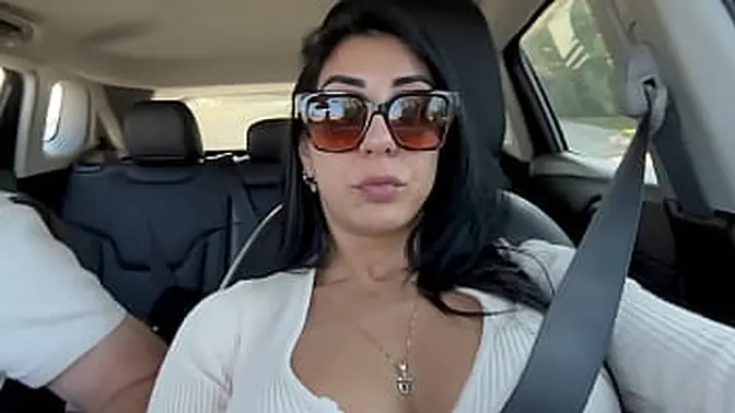 Latina in car gets street pounded