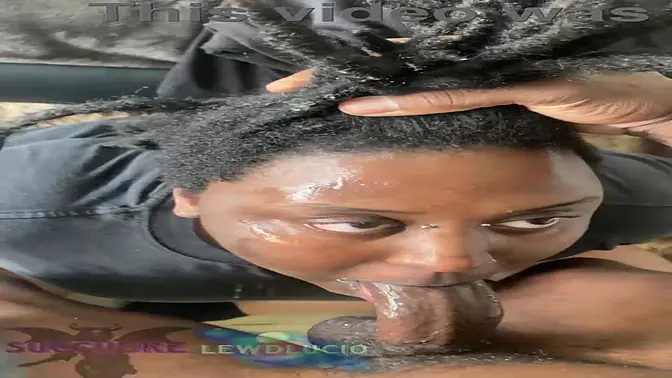 Sexy Succubre deepthroats big black cock and gets a messy cumshot