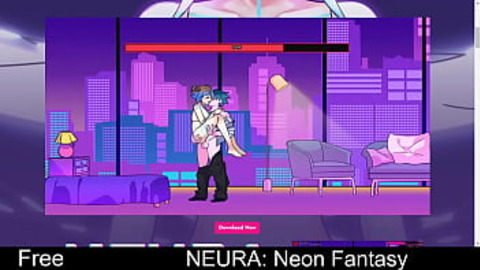 NEURA: Neon Fantasy (free game itchio) Simulation, Role Playing