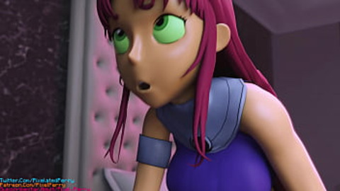 Starfire fucks while raven masturbates - pixel perry Starfire fucks while raven masturbates - pixel perry