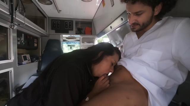 Puerto Rican EMTs fucking in the ambulance