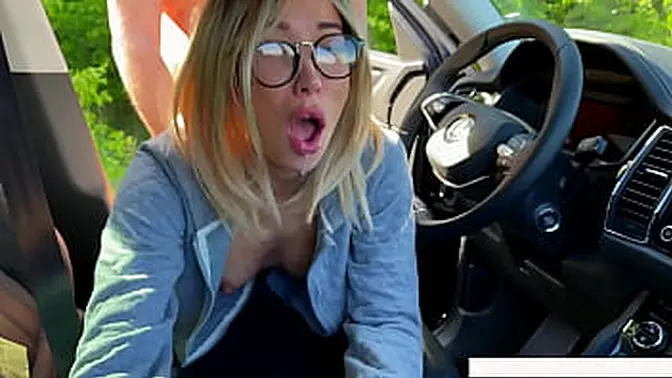 Asian teen gives blowjob and shows off her body