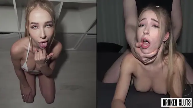 Teen slut gets fucked hard in her ass