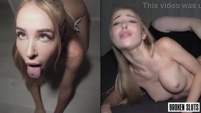 Teen slut gets fucked hard in her ass