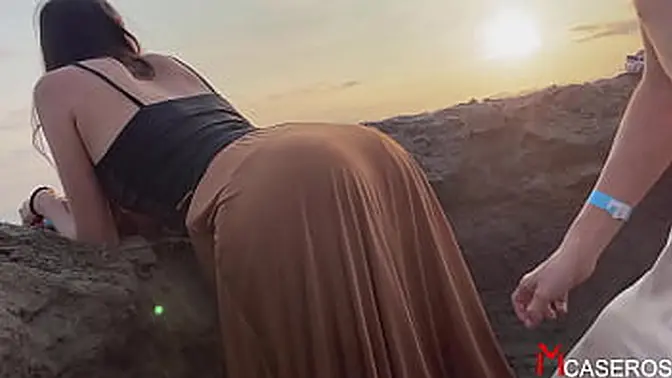 Public beach sex with a stranger in Italy