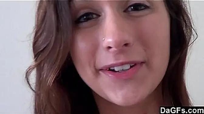 Skinny brunette best friend/girlfriend gets a great fuck