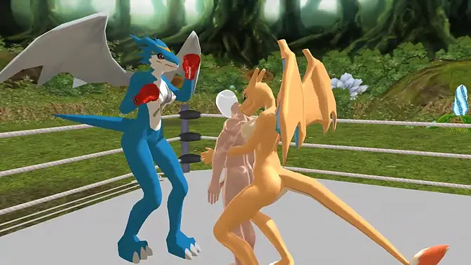 Femdom Pokemon POV: Curvy femme dominates muscular guy in bondage