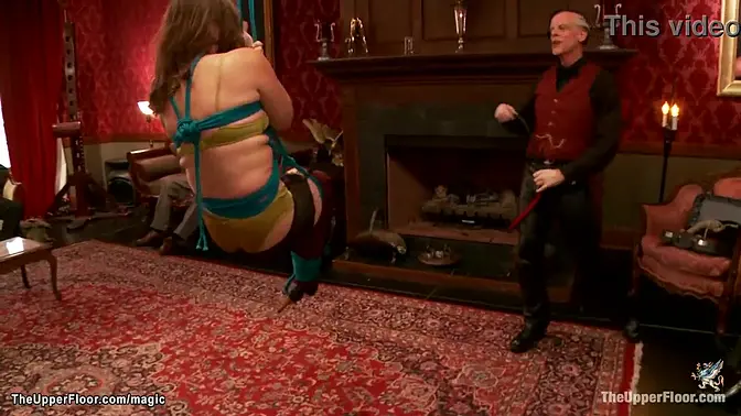 Bound slut Casey Calvert tormented and made to lick pussy