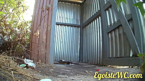 Watching the pissing of a village young lady in an antediluvian toilet 