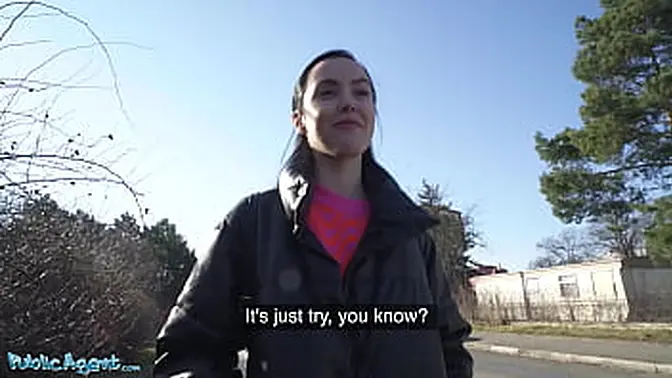 Latina teen sucks big dick and grinds on hard in public