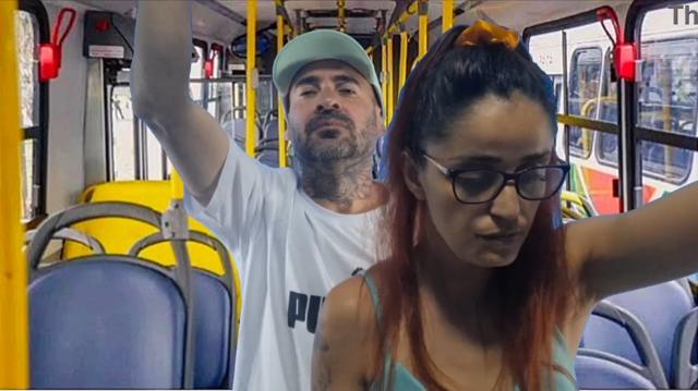 student stretched and fucked on the bus in public