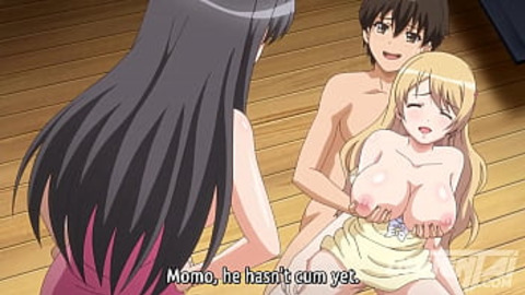 Hot Teens Fighting for One Lucky Guy - Hentai with Subtitles