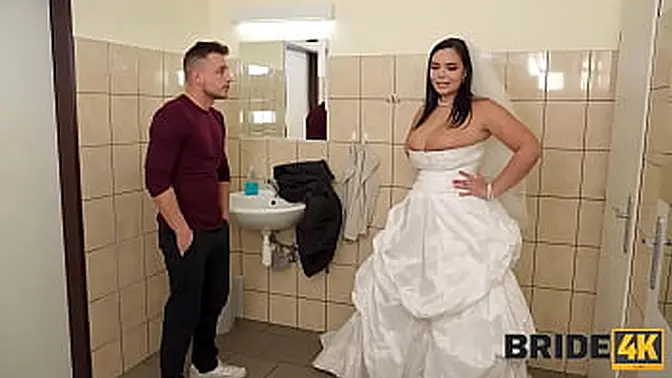 Cheating Bride gets fucked in the WC on her wedding day