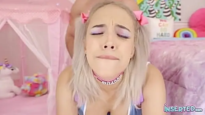 Curvy blonde with huge tits takes another cock