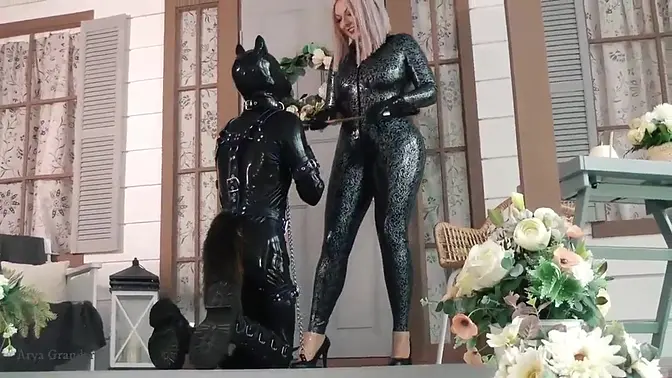 Kinky MILF dominates with big ass and latex