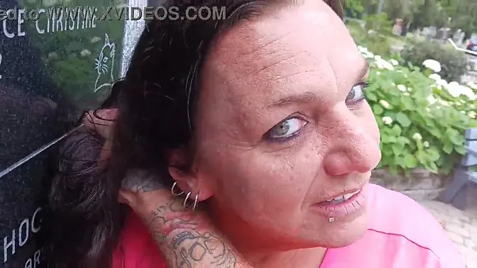 Slut takes cock hard outdoors &mdash;  homemade scene 1