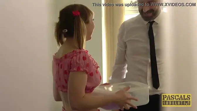 Cute babe dominated by huge cock in rough fuck