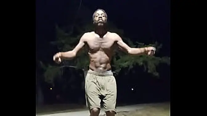 Skinny Beauty in Black Hair Workout