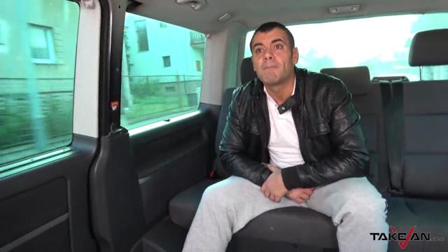 Hot secretary convinced to fuck in van with horny stranger